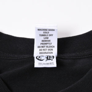 極美品 CHROME HEARTS クロムハーツ 長袖Tシャツ サイズM フローラルクロス ホースシュー ラスベガス限定 ブラック 中古 4a007293