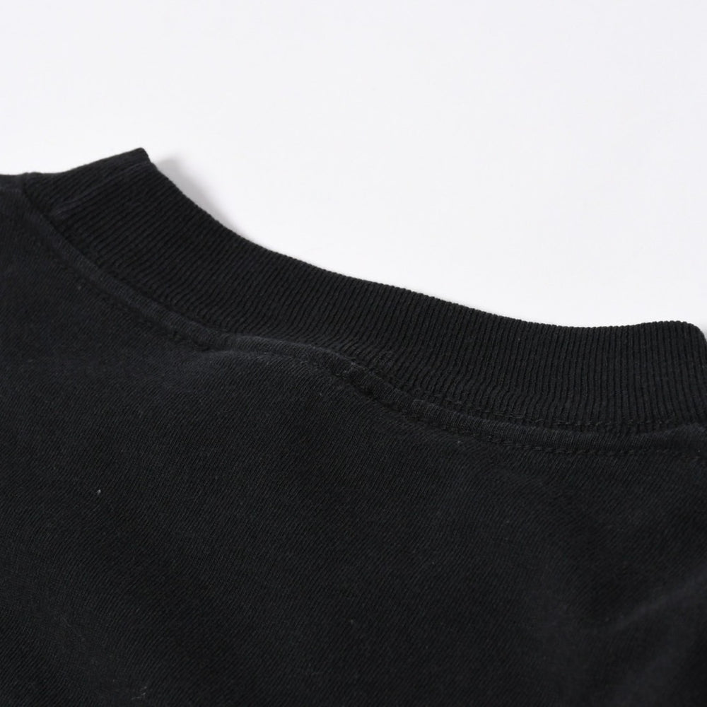 極美品 CHROME HEARTS クロムハーツ オールド 長袖Tシャツ サイズM フローラルクロス ホースシュー ニューヨーク限定 ブラック 中古 4a007292