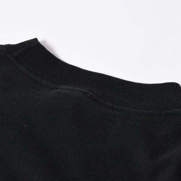 極美品 CHROME HEARTS クロムハーツ オールド 長袖Tシャツ サイズM フローラルクロス ホースシュー ニューヨーク限定 ブラック 中古 4a007292
