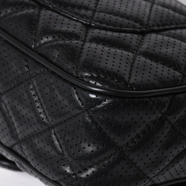 極美品 CHANEL シャネル マトラッセ25 Wチェーンワンショルダーバッグ A90211 19番台 ココマーク ラムスキン パンチングレザー 中古 4a007185