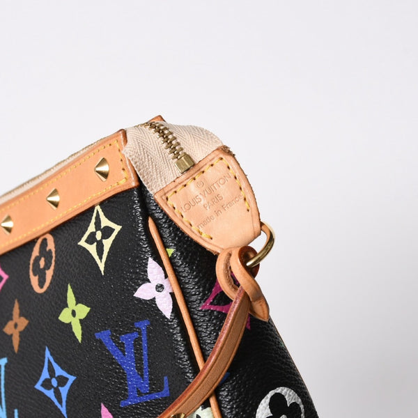 極美品 LOUIS VUITTON ルイヴィトン ポシェットアクセソワール アクセサリーポーチ M92648 モノグラム マルチカラー ブラック 中古 4a007172