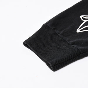 極美品 CHROME HEARTS クロムハーツ オールド 長袖Tシャツ サイズM フローラルクロス ホースシュー ニューヨーク限定 ブラック 中古 4a007292