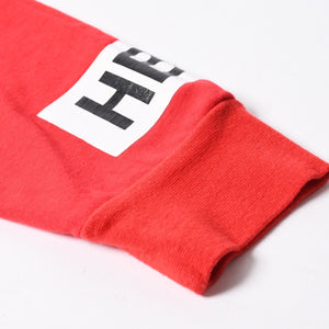 HOOD BY AIR フッドバイエアー HBA 長袖Tシャツ ボックスロゴ コットン レッド ホワイト ブラック サイズL 美品 中古 4a007302