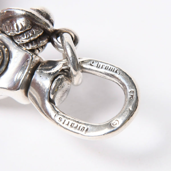 極美品 CHROME HEARTS クロムハーツ 1クリップ ショート #2クロウボール ウォレットチェーン 13リンク 重量約169.14g シルバー925 中古 4a007527