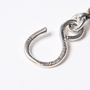 極美品 CHROME HEARTS クロムハーツ 1クリップ ショート #2クロウボール ウォレットチェーン 13リンク 重量約169.14g シルバー925 中古 4a007527