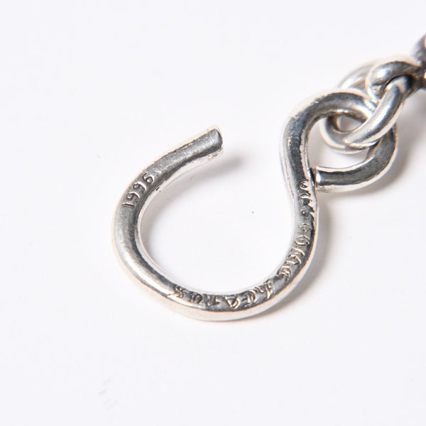 極美品 CHROME HEARTS クロムハーツ 1クリップ ショート #2クロウボール ウォレットチェーン 13リンク 重量約169.14g シルバー925 中古 4a007527