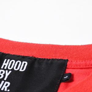 HOOD BY AIR フッドバイエアー HBA 長袖Tシャツ ボックスロゴ コットン レッド ホワイト ブラック サイズL 美品 中古 4a007302