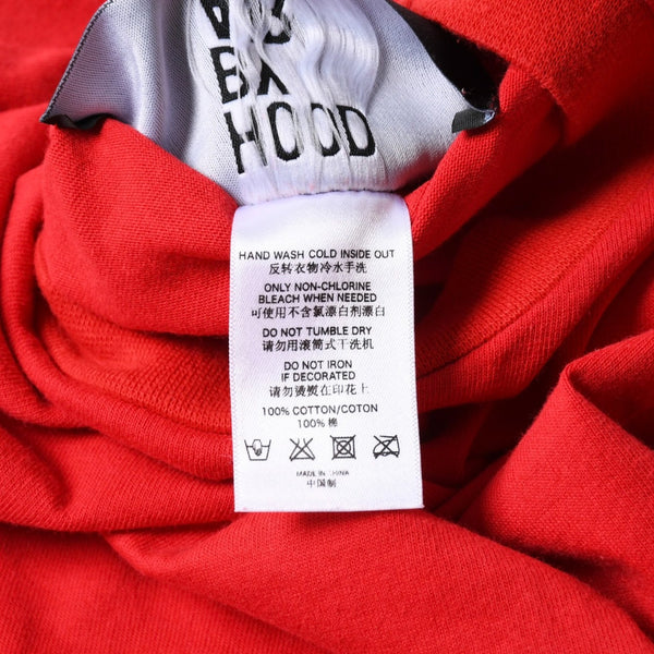 HOOD BY AIR フッドバイエアー HBA 長袖Tシャツ ボックスロゴ コットン レッド ホワイト ブラック サイズL 美品 中古 4a007302