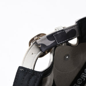 極美品 CHROME HEARTS クロムハーツ レザートラッカーキャップ ONE SIZE 51-61 カモフラージュ スターレザーパッチ スター装飾 中古 4a007503