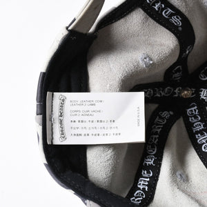 極美品 CHROME HEARTS クロムハーツ レザートラッカーキャップ ONE SIZE 51-61 カモフラージュ スターレザーパッチ スター装飾 中古 4a007503