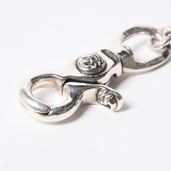 極美品 CHROME HEARTS クロムハーツ 1クリップ ショート #2クロウボール ウォレットチェーン 13リンク 重量約169.14g シルバー925 中古 4a007527