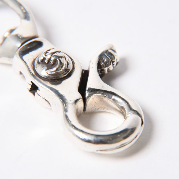 極美品 CHROME HEARTS クロムハーツ 1クリップ ショート #2クロウボール ウォレットチェーン 13リンク 重量約169.14g シルバー925 中古 4a007527