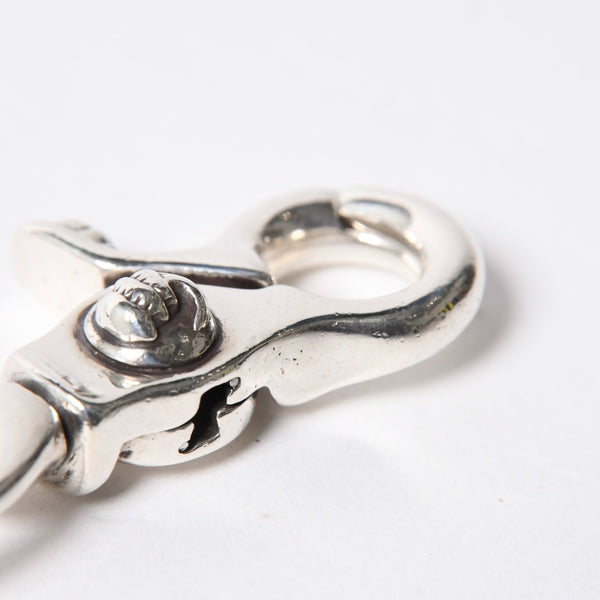 極美品 CHROME HEARTS クロムハーツ 1クリップ ショート #2クロウボール ウォレットチェーン 13リンク 重量約169.14g シルバー925 中古 4a007527