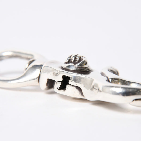 極美品 CHROME HEARTS クロムハーツ 1クリップ ショート #2クロウボール ウォレットチェーン 13リンク 重量約169.14g シルバー925 中古 4a007527