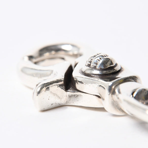 極美品 CHROME HEARTS クロムハーツ 1クリップ ショート #2クロウボール ウォレットチェーン 13リンク 重量約169.14g シルバー925 中古 4a007527