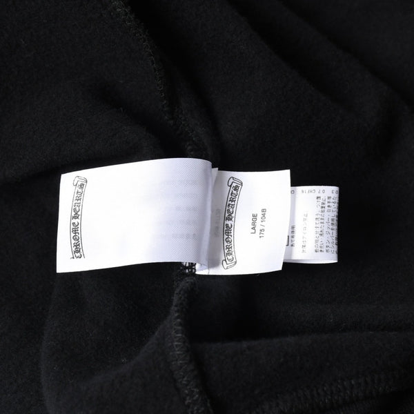新品同様品 CHROME HEARTS クロムハーツ ジップアップ フーディー パーカー サイズL バーティカルロゴ ダガージップ ブラック 中古 4a007577