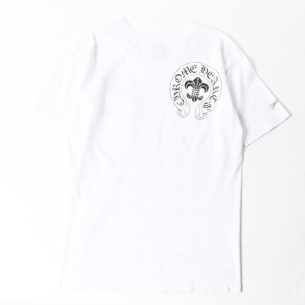 CHROME HEARTS クロムハーツ 半袖Tシャツ サイズS BSフレア ヴァインダガー ホースシュー ホワイト 美品 中古 4a007317