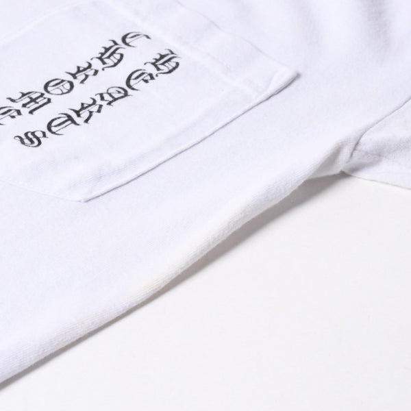 CHROME HEARTS クロムハーツ 半袖Tシャツ サイズS アメリカンフラッグ スクロールラベル ホワイト 美品 中古 4a007316