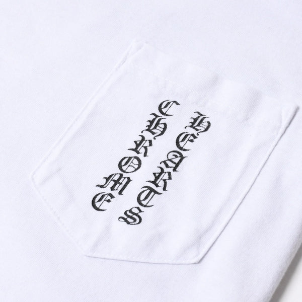 CHROME HEARTS クロムハーツ 半袖Tシャツ サイズS アメリカンフラッグ スクロールラベル ホワイト 美品 中古 4a007316