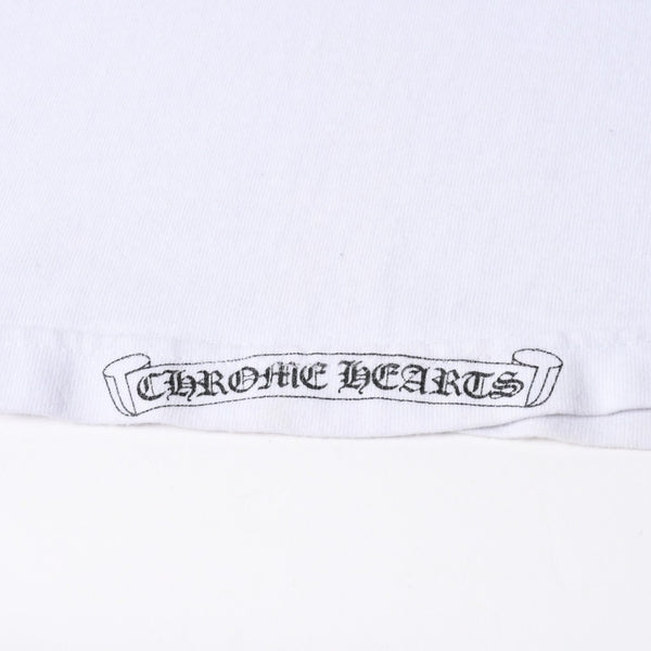 CHROME HEARTS クロムハーツ 半袖Tシャツ サイズS アメリカンフラッグ スクロールラベル ホワイト 美品 中古 4a007316