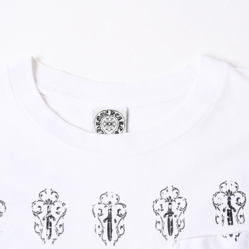 CHROME HEARTS クロムハーツ 半袖Tシャツ サイズS BSフレア ヴァインダガー ホースシュー ホワイト 美品 中古 4a007317