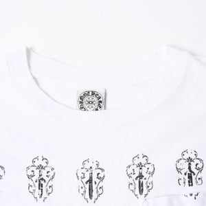 CHROME HEARTS クロムハーツ 半袖Tシャツ サイズS BSフレア ヴァインダガー ホースシュー ホワイト 美品 中古 4a007317