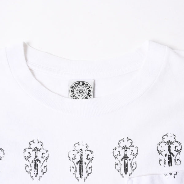 CHROME HEARTS クロムハーツ 半袖Tシャツ サイズS BSフレア ヴァインダガー ホースシュー ホワイト 美品 中古 4a007317