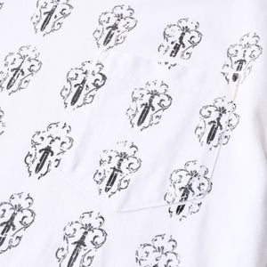 CHROME HEARTS クロムハーツ 半袖Tシャツ サイズS BSフレア ヴァインダガー ホースシュー ホワイト 美品 中古 4a007317