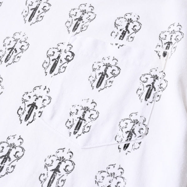 CHROME HEARTS クロムハーツ 半袖Tシャツ サイズS BSフレア ヴァインダガー ホースシュー ホワイト 美品 中古 4a007317