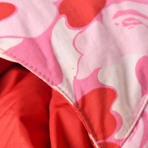 A BATHING APE アベイシングエイプ BAPE ダウンジャケット カモ 総柄 サイズM ピンク ナイロン ポリエステル 美品 中古 4a007300