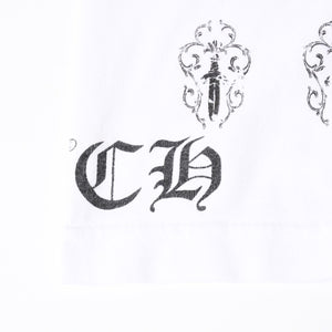 CHROME HEARTS クロムハーツ 半袖Tシャツ サイズS BSフレア ヴァインダガー ホースシュー ホワイト 美品 中古 4a007317
