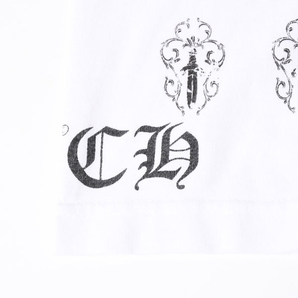 CHROME HEARTS クロムハーツ 半袖Tシャツ サイズS BSフレア ヴァインダガー ホースシュー ホワイト 美品 中古 4a007317