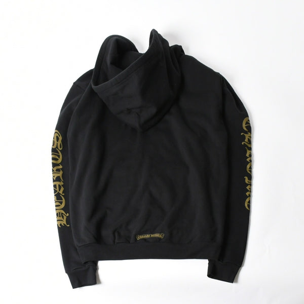 新品同様品 CHROME HEARTS クロムハーツ ジップアップ フーディー パーカー サイズL バーティカルロゴ ダガージップ ブラック 中古 4a007577