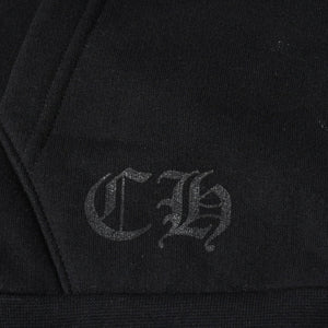 新品同様品 CHROME HEARTS クロムハーツ ジップアップ フーディー パーカー サイズL バーティカルロゴ ダガージップ ブラック 中古 4a007577