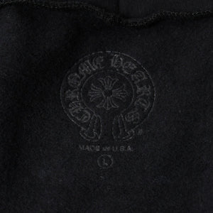 新品同様品 CHROME HEARTS クロムハーツ ジップアップ フーディー パーカー サイズL バーティカルロゴ ダガージップ ブラック 中古 4a007577
