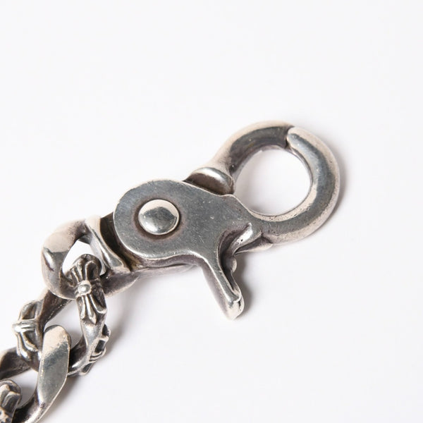 極美品 CHROME HEARTS オールド ファンシーリンク クリップ チョーカー ネックレス メンズ シルバーSV925 重量約195.7g 中古 4a007324