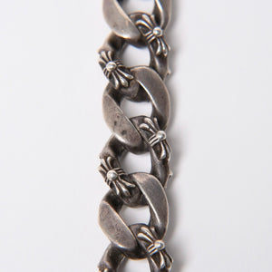 極美品 CHROME HEARTS オールド ファンシーリンク クリップ チョーカー ネックレス メンズ シルバーSV925 重量約195.7g 中古 4a007324