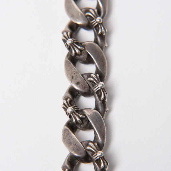 極美品 CHROME HEARTS オールド ファンシーリンク クリップ チョーカー ネックレス メンズ シルバーSV925 重量約195.7g 中古 4a007324