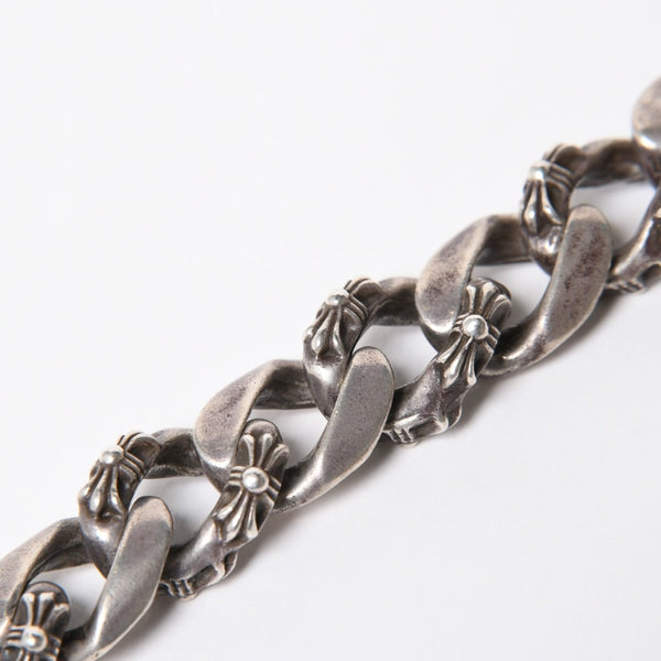 極美品 CHROME HEARTS オールド ファンシーリンク クリップ チョーカー ネックレス メンズ シルバーSV925 重量約195.7g 中古 4a007324