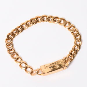 CHROME HEARTS クロムハーツ MINI ID 2CHX 2Pダイヤモンド 22K ゴールドブレスレット 22k2000刻印 重量約42.85g 美品 中古 4a007263