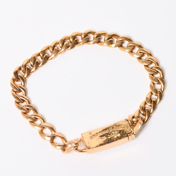 CHROME HEARTS クロムハーツ MINI ID 2CHX 2Pダイヤモンド 22K ゴールドブレスレット 22k2000刻印 重量約42.85g 美品 中古 4a007263