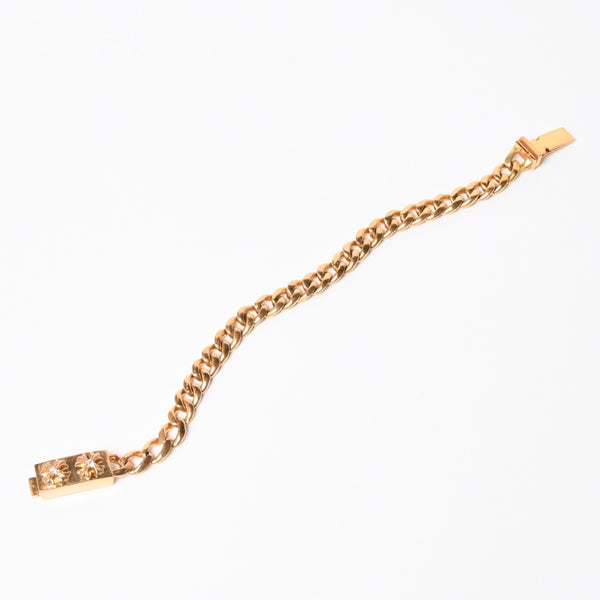 CHROME HEARTS クロムハーツ MINI ID 2CHX 2Pダイヤモンド 22K ゴールドブレスレット 22k2000刻印 重量約42.85g 美品 中古 4a007263