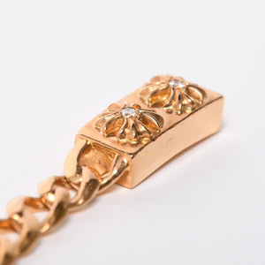 CHROME HEARTS クロムハーツ MINI ID 2CHX 2Pダイヤモンド 22K ゴールドブレスレット 22k2000刻印 重量約42.85g 美品 中古 4a007263