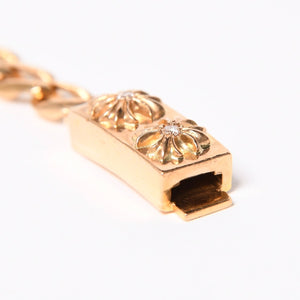 CHROME HEARTS クロムハーツ MINI ID 2CHX 2Pダイヤモンド 22K ゴールドブレスレット 22k2000刻印 重量約42.85g 美品 中古 4a007263