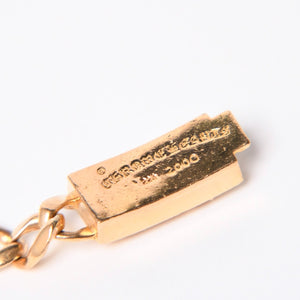 CHROME HEARTS クロムハーツ MINI ID 2CHX 2Pダイヤモンド 22K ゴールドブレスレット 22k2000刻印 重量約42.85g 美品 中古 4a007263