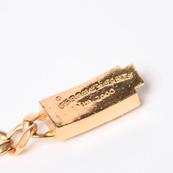 CHROME HEARTS クロムハーツ MINI ID 2CHX 2Pダイヤモンド 22K ゴールドブレスレット 22k2000刻印 重量約42.85g 美品 中古 4a007263