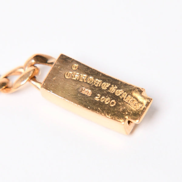 CHROME HEARTS クロムハーツ MINI ID 2CHX 2Pダイヤモンド 22K ゴールドブレスレット 22k2000刻印 重量約42.85g 美品 中古 4a007263