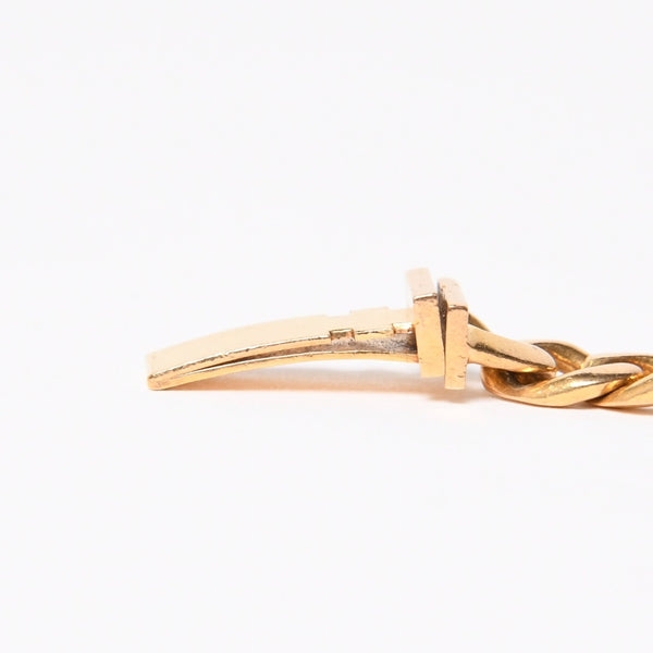 CHROME HEARTS クロムハーツ MINI ID 2CHX 2Pダイヤモンド 22K ゴールドブレスレット 22k2000刻印 重量約42.85g 美品 中古 4a007263