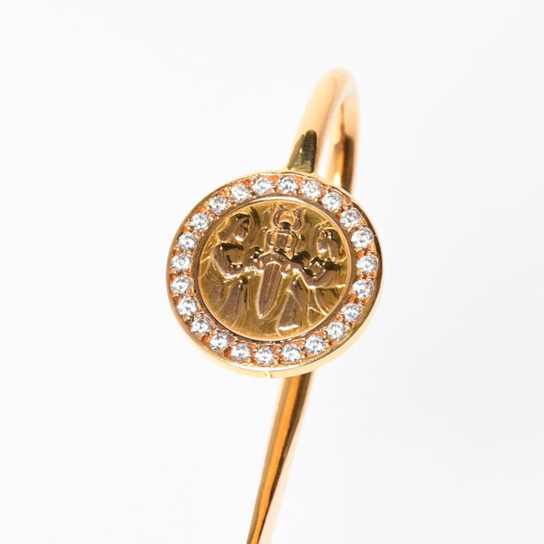 極美品 CHROME HEARTS クロムハーツ BOOK MARKER ANGEL MEDAL ブックマーク エンジェルメダル ダイヤモンド 約28.03g 22k ゴールド 中古 4a007285