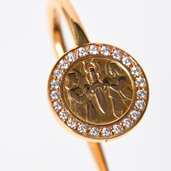 極美品 CHROME HEARTS クロムハーツ BOOK MARKER ANGEL MEDAL ブックマーク エンジェルメダル ダイヤモンド 約28.03g 22k ゴールド 中古 4a007285